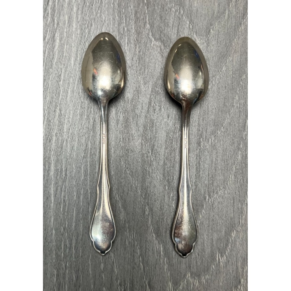 Solingen‎ Rostfrei Teaspoons Silver Plate 100 Flatware Vintage - Set of 2 - Picture 3 of 5